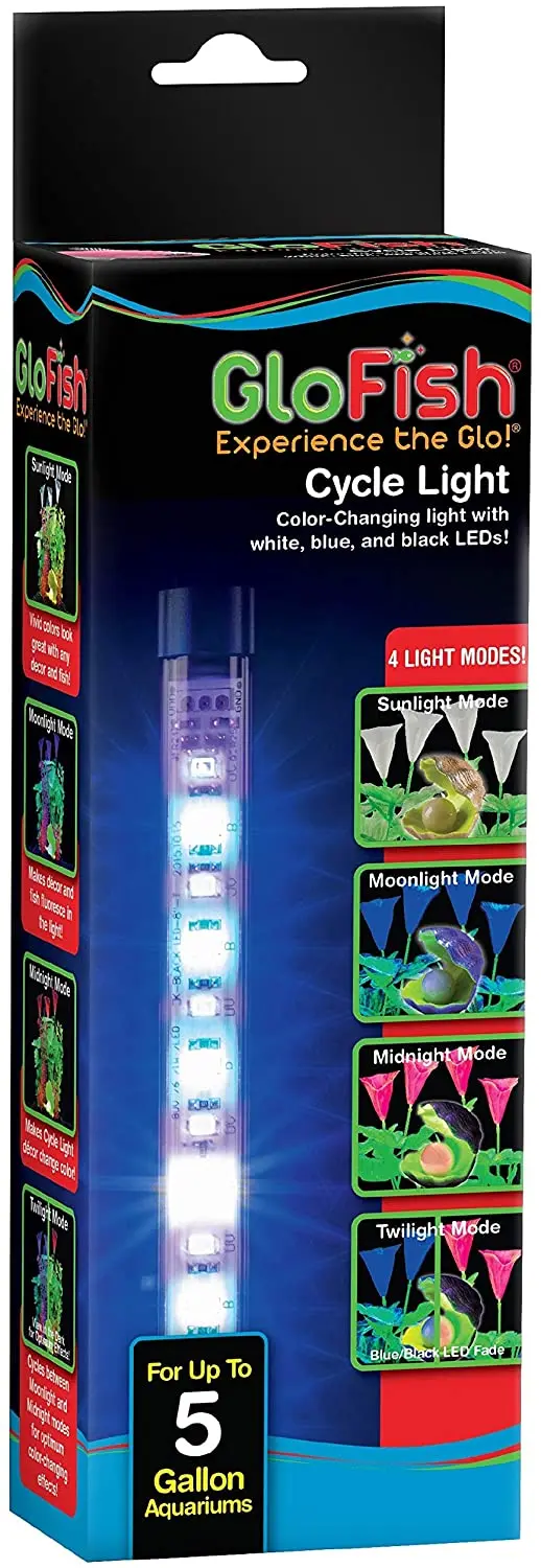 Glofish Luz de ciclo de cuatro modos para acuarios interactivos