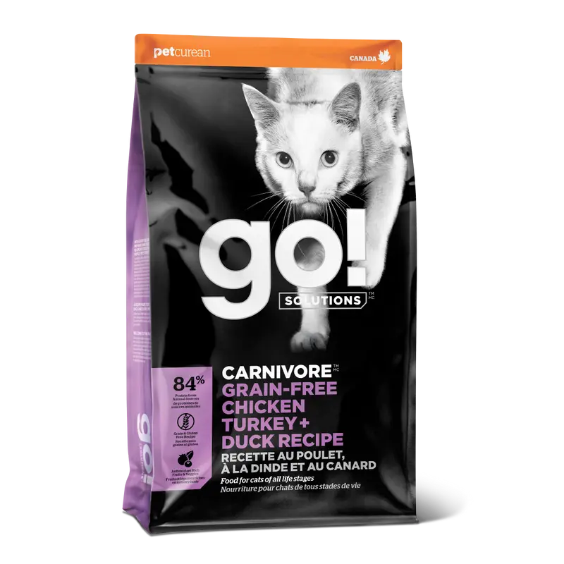 Go! Carnivore Receta De Pollo. Pavo Y Pato Para Gatos 3.63 Kg