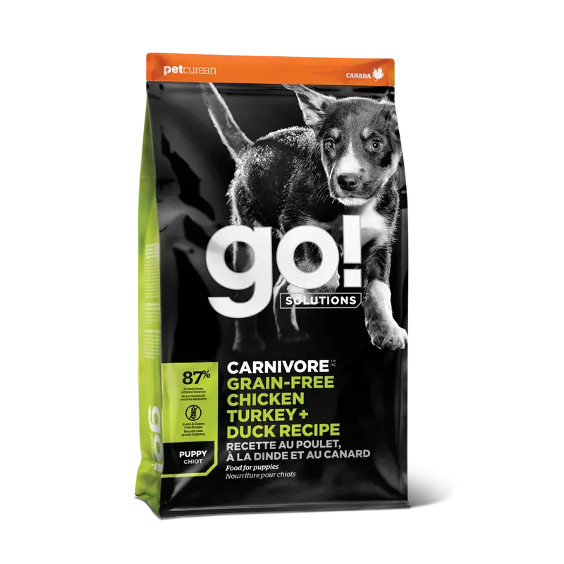 Go! Carnivore Receta De Pollo. Pavo Y Pato Para Perros Cachorros 1.6Kg