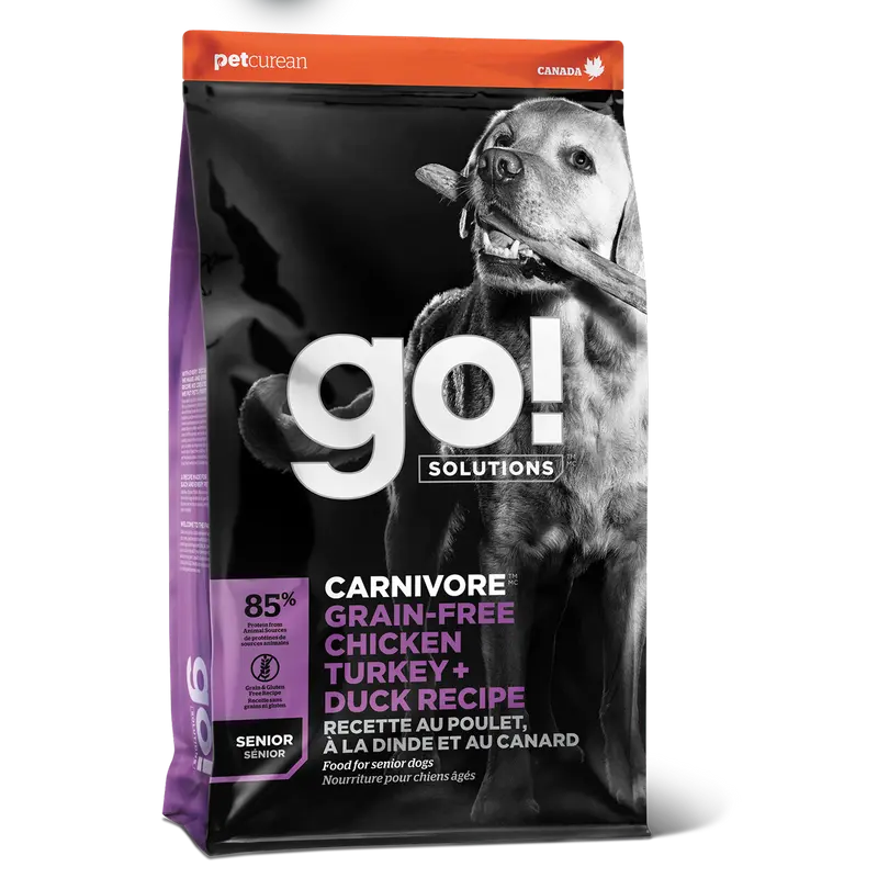 Go! Carnivore Receta De Pollo. Pavo Y Pato Para Perros Senior 1.6Kg