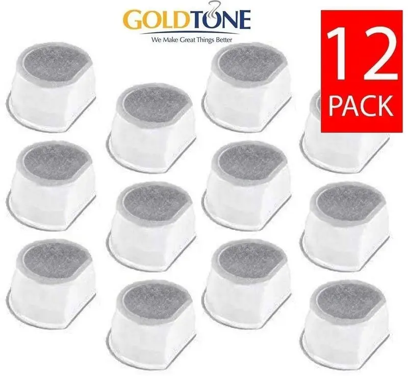 Goldtone Branded, 12-pack Pet Fuente Filtros de agua de repuesto, para Drinkwell Avalon, Drinkwell Pagoda & Drinkwell Sedona Pet fuentes, 12 Filtros