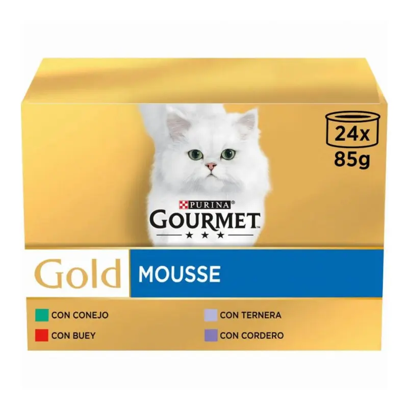 GOURMET MAXIPACK GOLD MOUSSE SURTIDO 24x85G