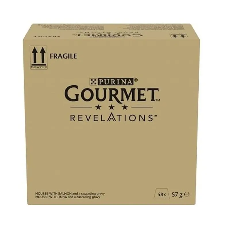 Gourmet Purina Gat Gold Revelations Mousse Salmón 48x57gr