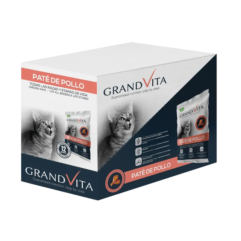 Grand Vita Gato Paté Pollo 100G X 12 Und