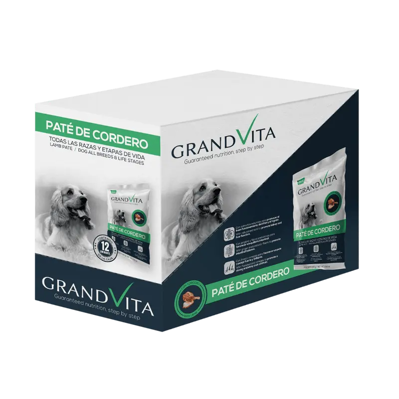 Grand Vita Perro Paté Cordero 100 G X 12 Und