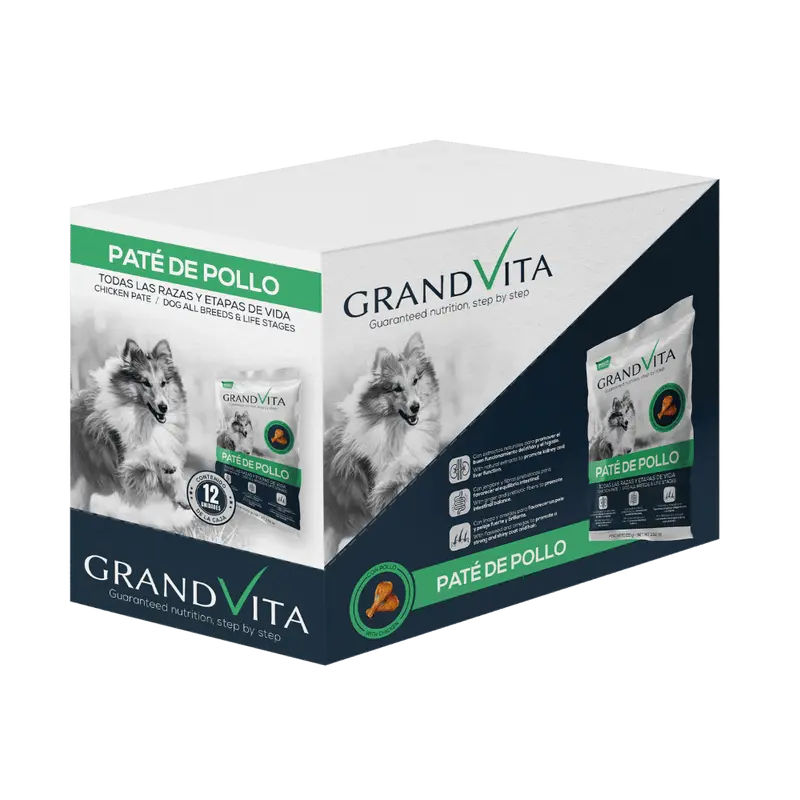Grand Vita Perro Paté Pollo 100 G X 12 Und