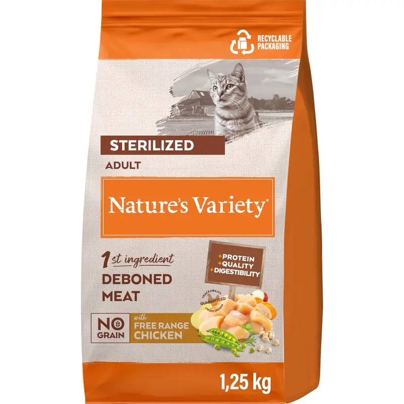 GS NATURE´S V. NO GRAIN ADULTO STERILIZ. CHICKEN 1,25 KG