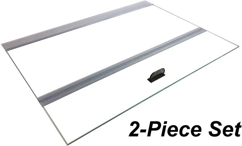 H2Pro - Juego de 2 piezas de toldo de cristal para acuario Marineland Perfecto 70/75/90/110 galones 48x18 (cada pieza mide 22.68 x 16.93 x 0.16 pulgadas)