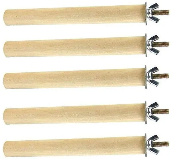 Hamiledyi - Soporte para pájaros y jaulas de madera natural (5 piezas)