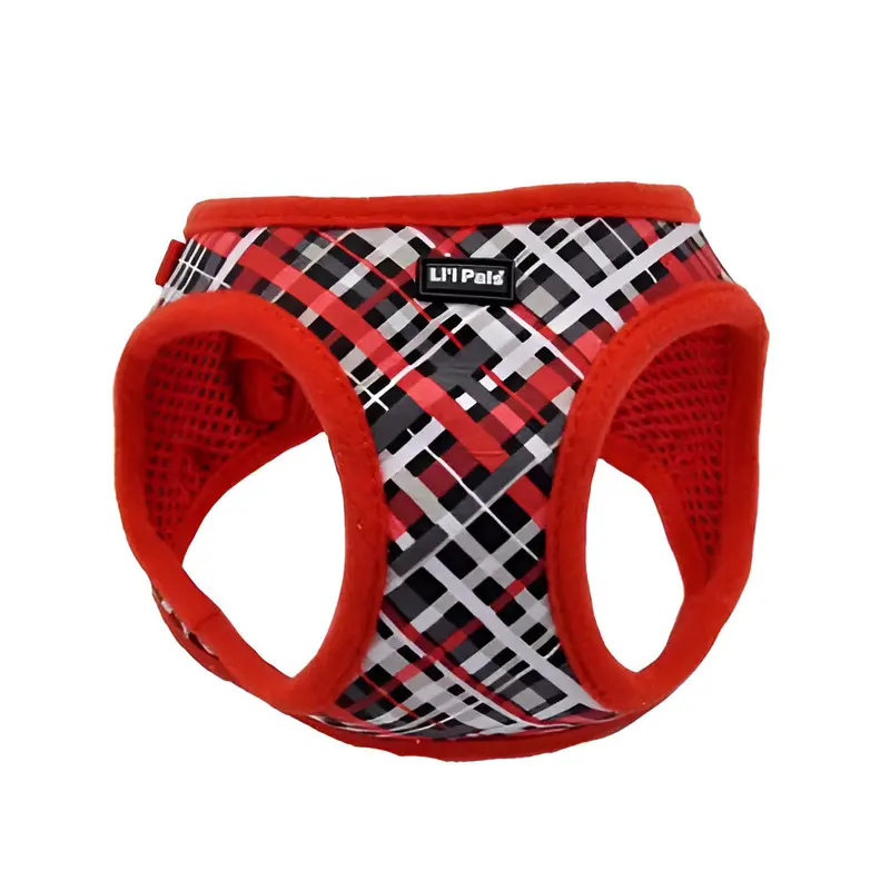 Harness Cuadros Negro y Rojo Xs