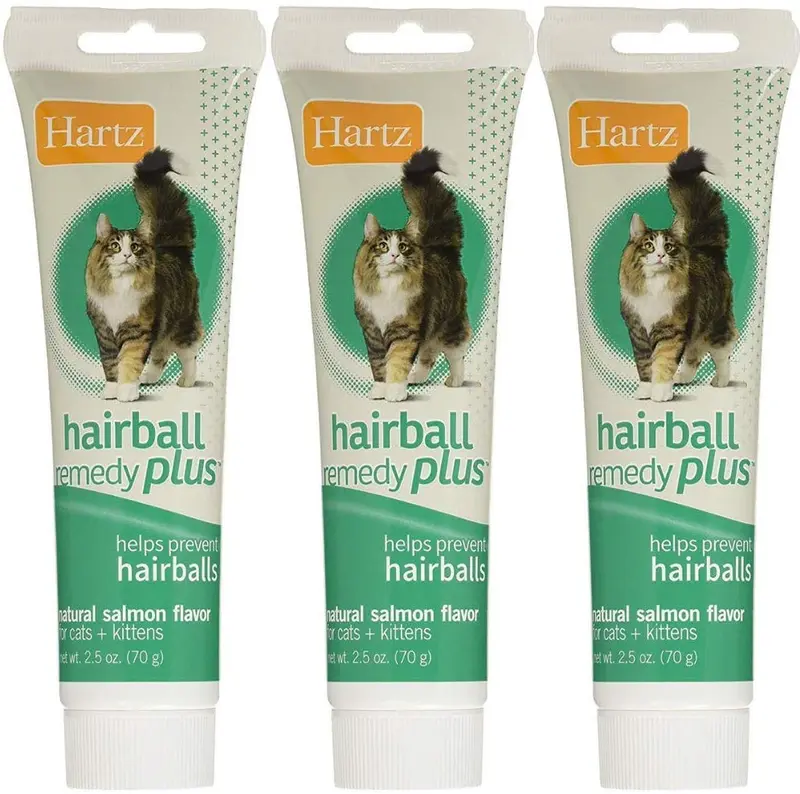 Hartz Hairball Remedy Plus Salmon pasta de sabor para gatos y gatitos (Pack de 3)