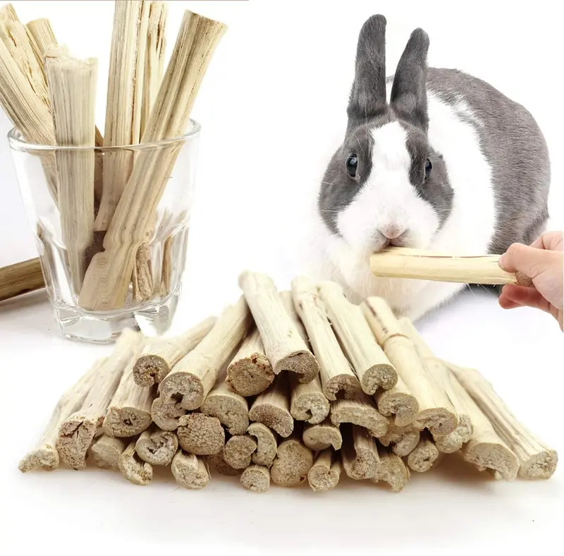 Heatoe 1 Ib Pet Molar Sweet Bamboo Snacks, Juguetes de Masticar Mascotas Molar Palos Molar para Conejos y Chinchillas y Cobayas y Chinchillas y Hámsters y Ardillas y otros animales pequeños.