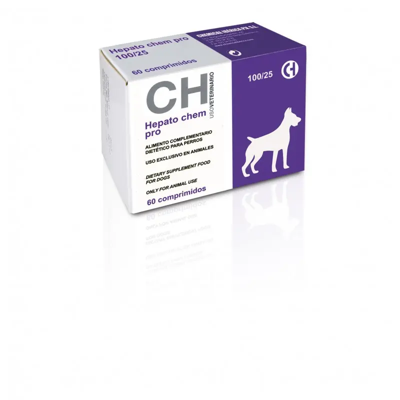 Hepato Chem Pro 100/25 60 Comprimidos | Hepatoprotector para Perros