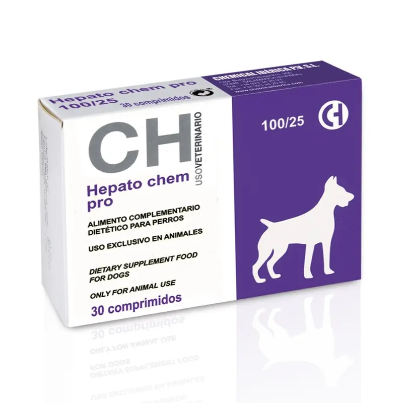Hepato Chem PRO 100/25 Perro (30 comp.) – Chemical Iberica