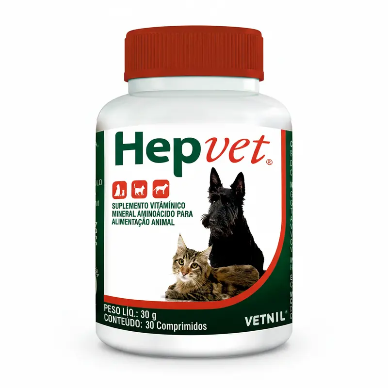 HepVet 30 Comprimidos 30 g Vetnil