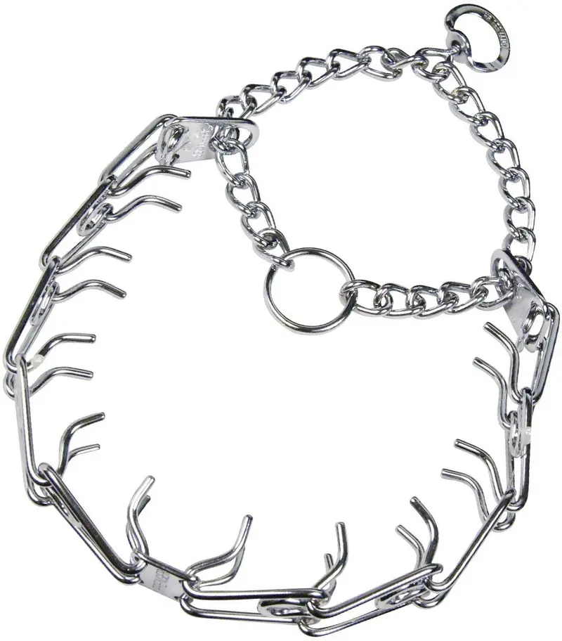 Herm Sprenger collar de entrenamiento tamaño 21.7" (60.1 yard) acero chapado en cromo