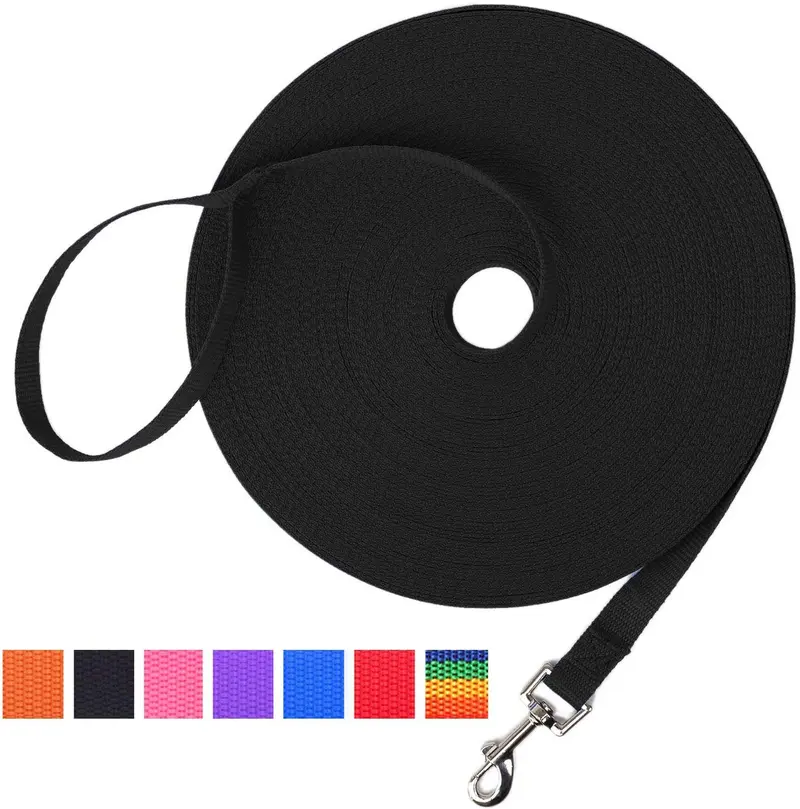 Hi Kiss - Correa de entrenamiento para perro/cachorro de obediencia para entrenamiento de agilidad – 15 ft 20 ft 30 ft 50 ft  – ideal para entrenamiento, juego, camping o patio trasero