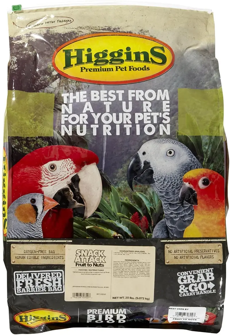 Higgins 466702 Higg aviar fruta A Nut Treat para las Aves, 20-Pound