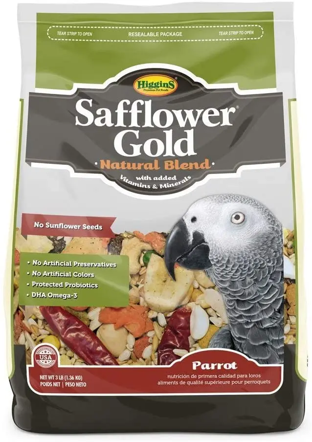 Higgins Safflower Gold Natural Food Mix para loros
