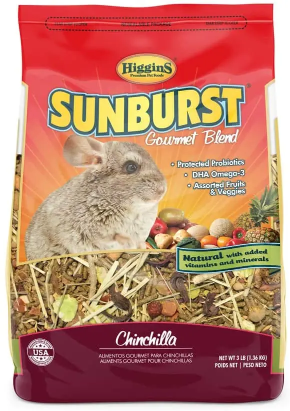 Higgins Sunburst Gourmet Chinchilla Mezcla de alimentos