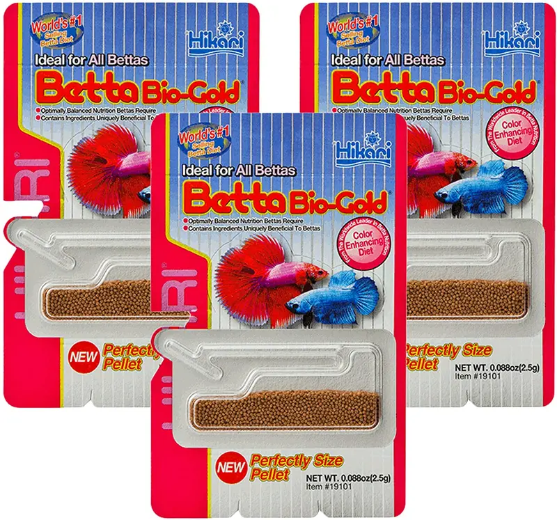 Hikari Betta bio-gold comida Pellets pez bebé Bundle Bonus Pack 3 Pack
