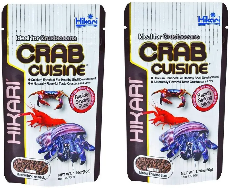 Hikari Crab Cuisine - Bastones de cangrejo para alimentadores inferiores y crustáceos, 2 - unidades