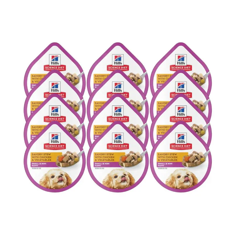 Hills Adult 1-6 Small Paws Chicken Trays 3.5Oz 12 Pz