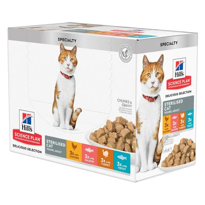 Hill's Gato adulto Sterilised sobre 12X85gr