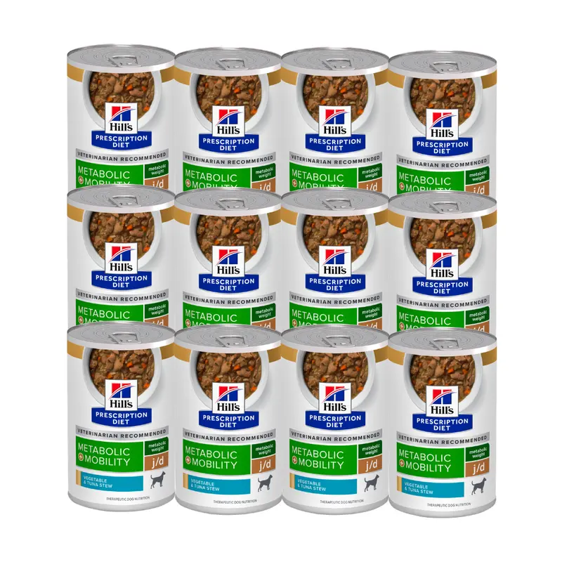 Hills Lata Metabolic + J/D Perro 370 G 12 Pz