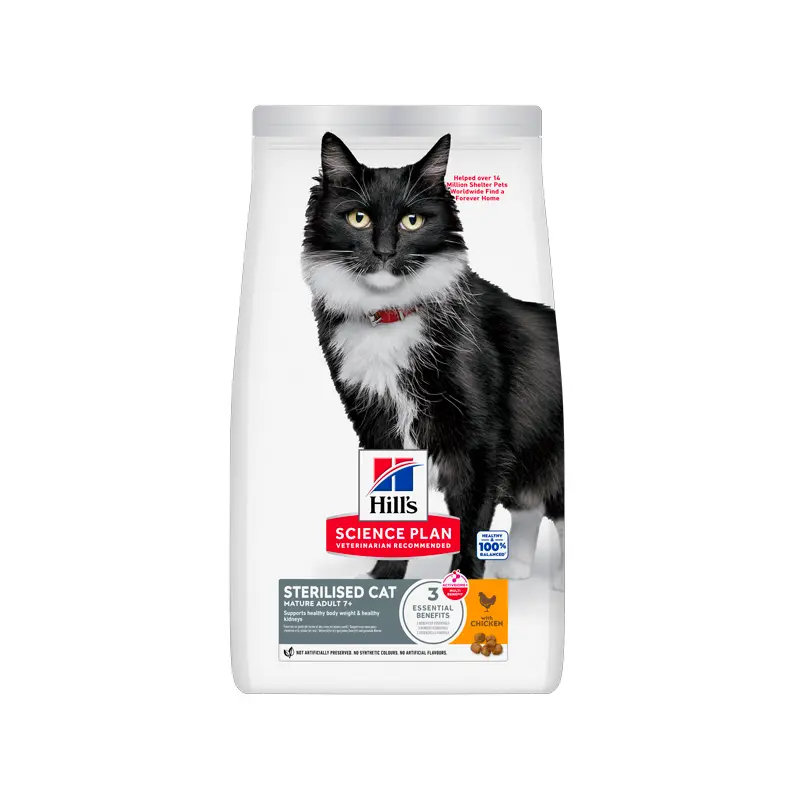 Hill's Mature Adult 7+ Sterilised Pollo pienso para gatos