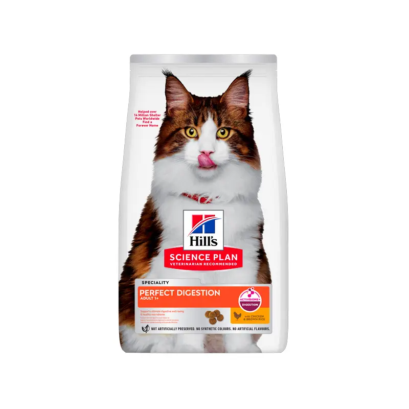 Hill's Perfect Digestion Pollo y Arroz Integral pienso para gatos