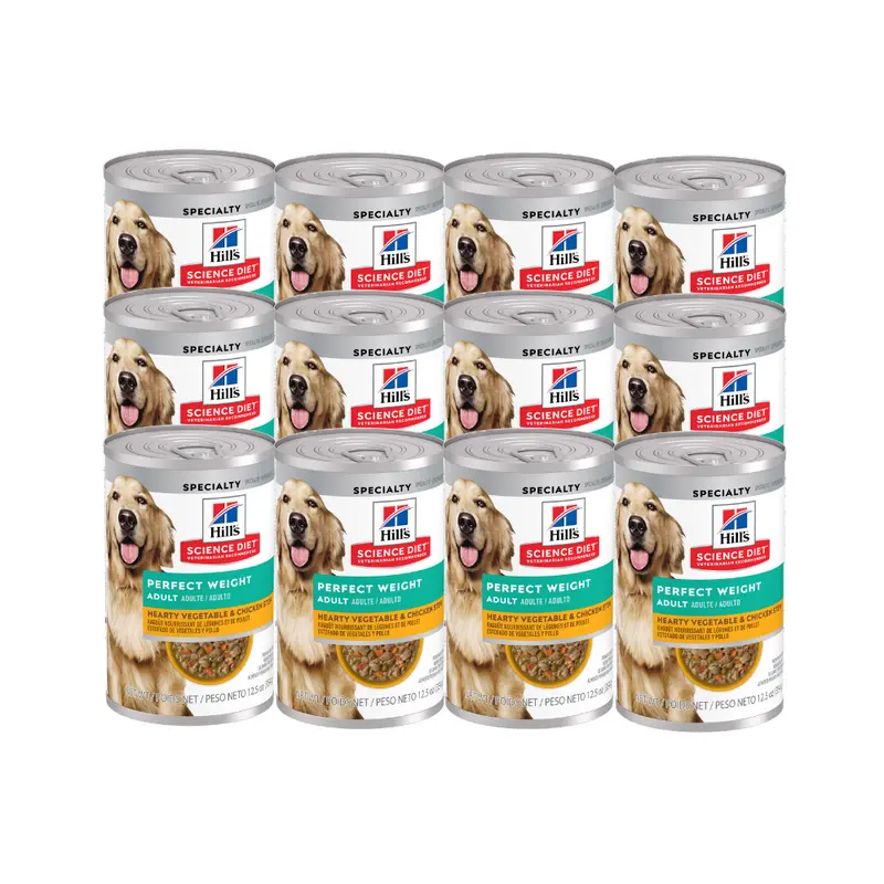 Hills Perfect Weight Lata Perro 12.5Oz 12 Pz