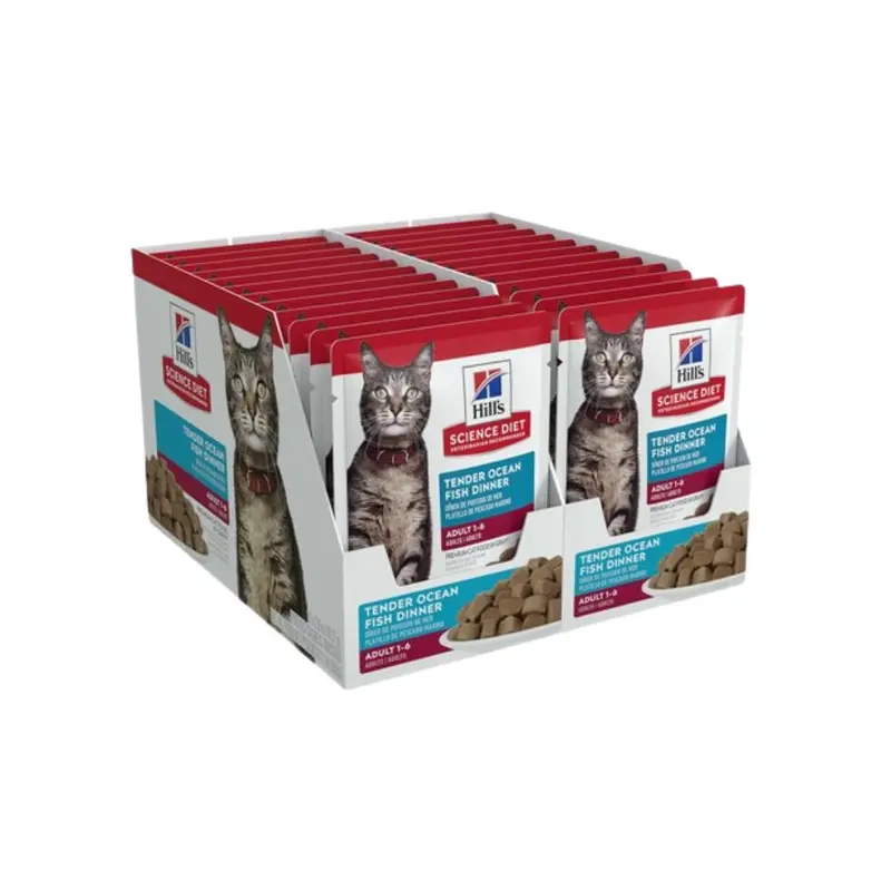 Hills Pouch Gato Adulto 1-6 Pescado 24 Pz