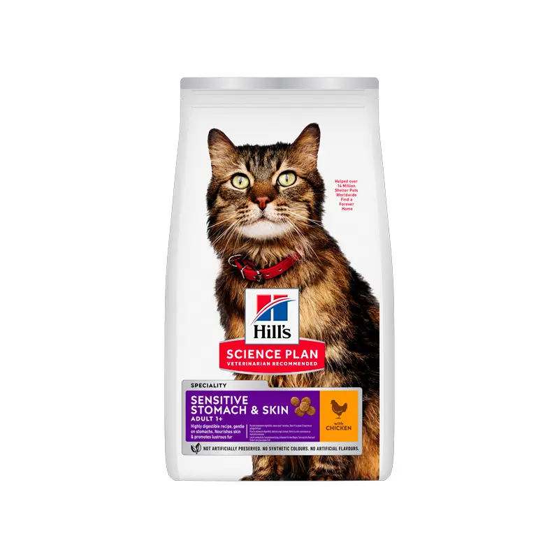 Hill's Sensitive Stomach & Skin Pollo pienso para gatos