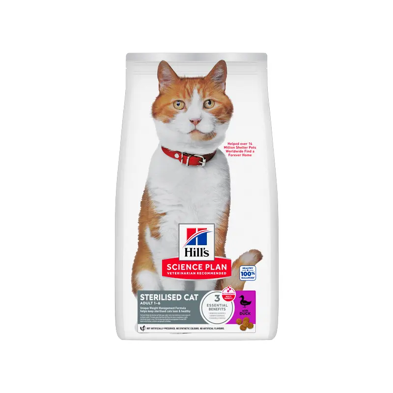 Hill's Young Adult Sterilised Pato pienso para gatos