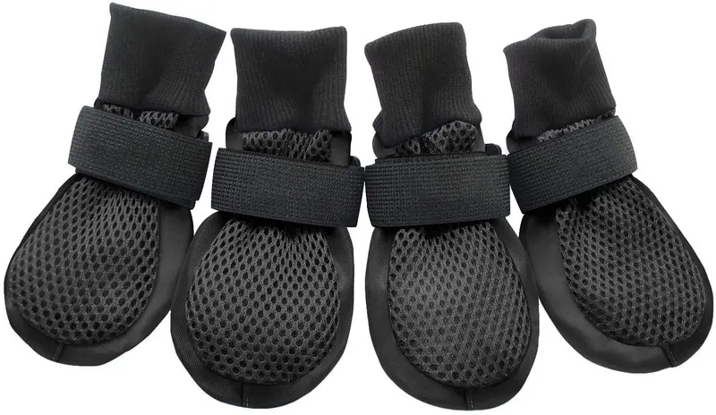 HiPaw - Botas de malla transpirables para perro, suela de goma antideslizante para verano