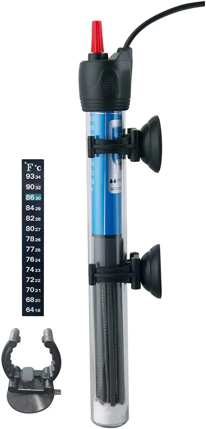 Hitop 50W 100W 300W Calentador de acuario sumergible ajustable para tanque de peces de 5-50 galones