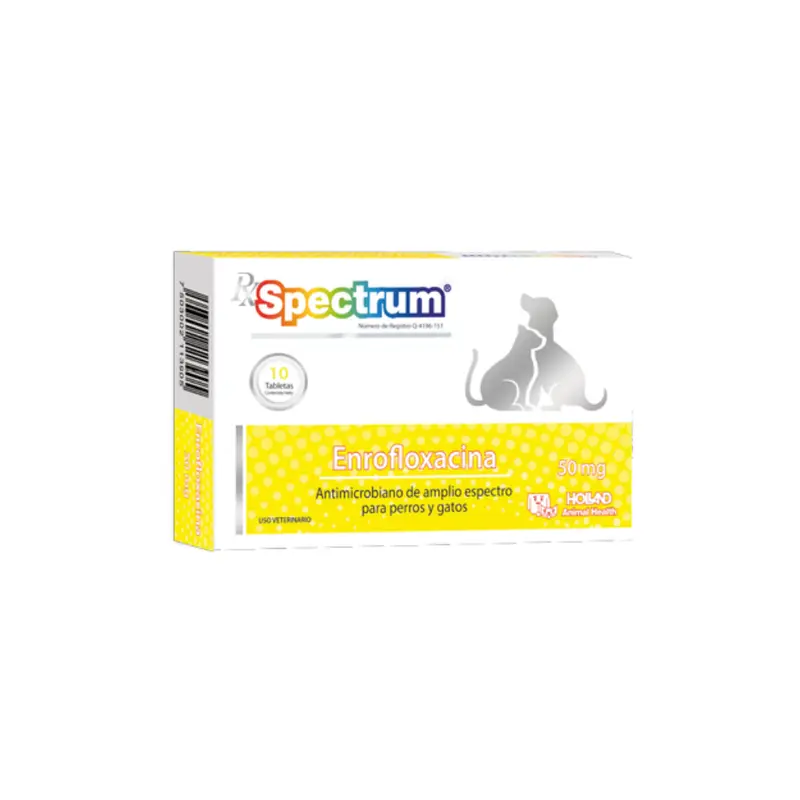 Holland Rx Spectrum Enrofloxacina 50 Mg 10 Tabletas
