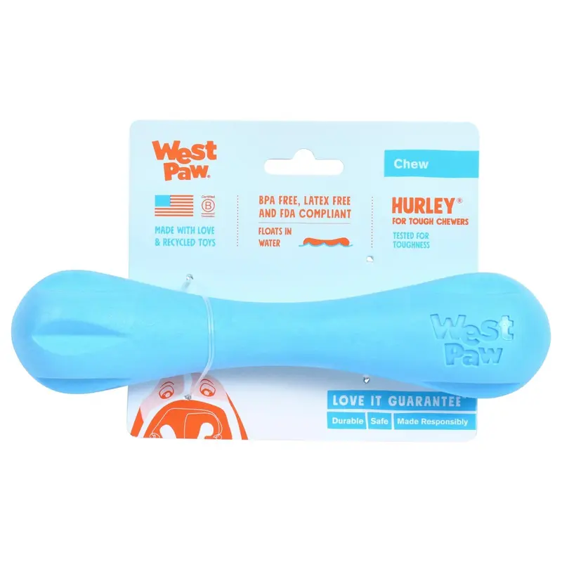 HURLEY de West Paw® color Azul - Hueso de Juguete para Perros