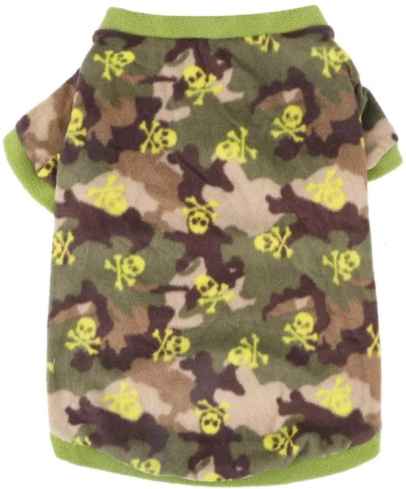 Idepet - Suéter cálido para perro, con estampado de huellas, suave forro polar, ropa para cachorros para perros pequeños y niños, chihuahua Yorkshire Poodle Pug Pomeranian Shih Tzu Beagle