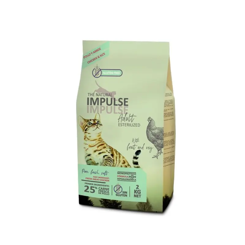 IMPULSE NATURAL GS ESTERILIZADO 8KG