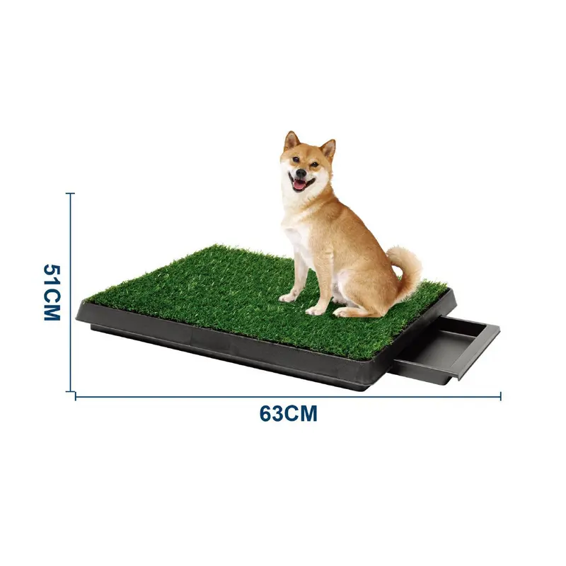 Inodoro para perros con césped artificial 63x50x7cm