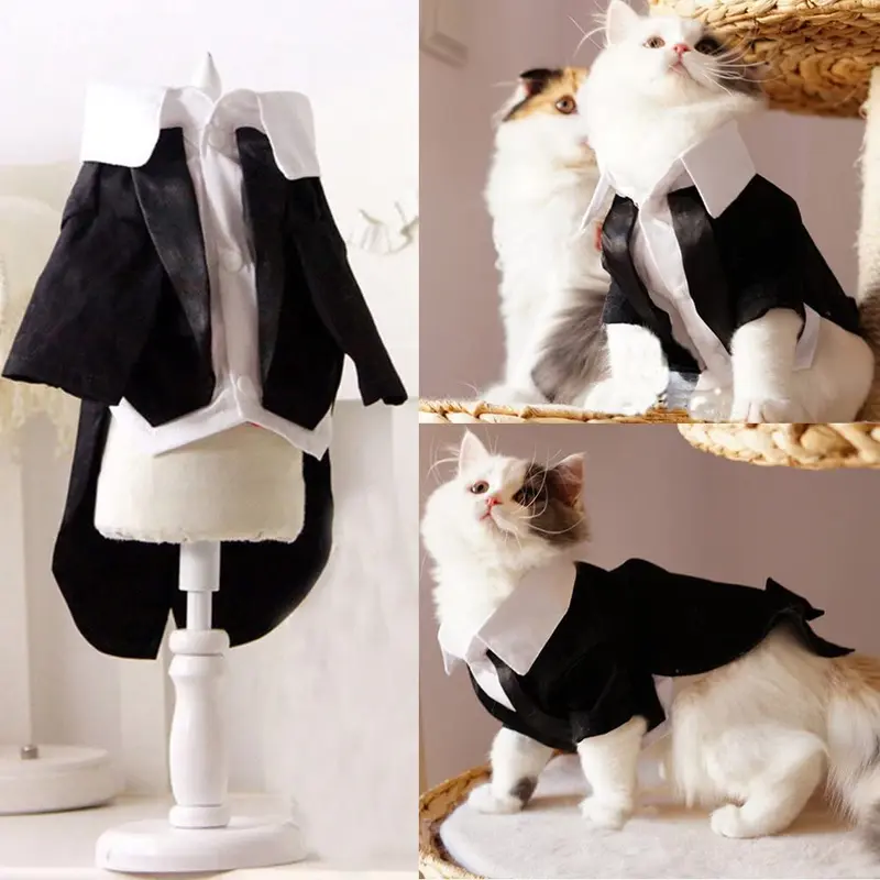 i'Pet - Esmoquin de boda con diseño de príncipe y gato, para fiestas formales de perro, con botones
