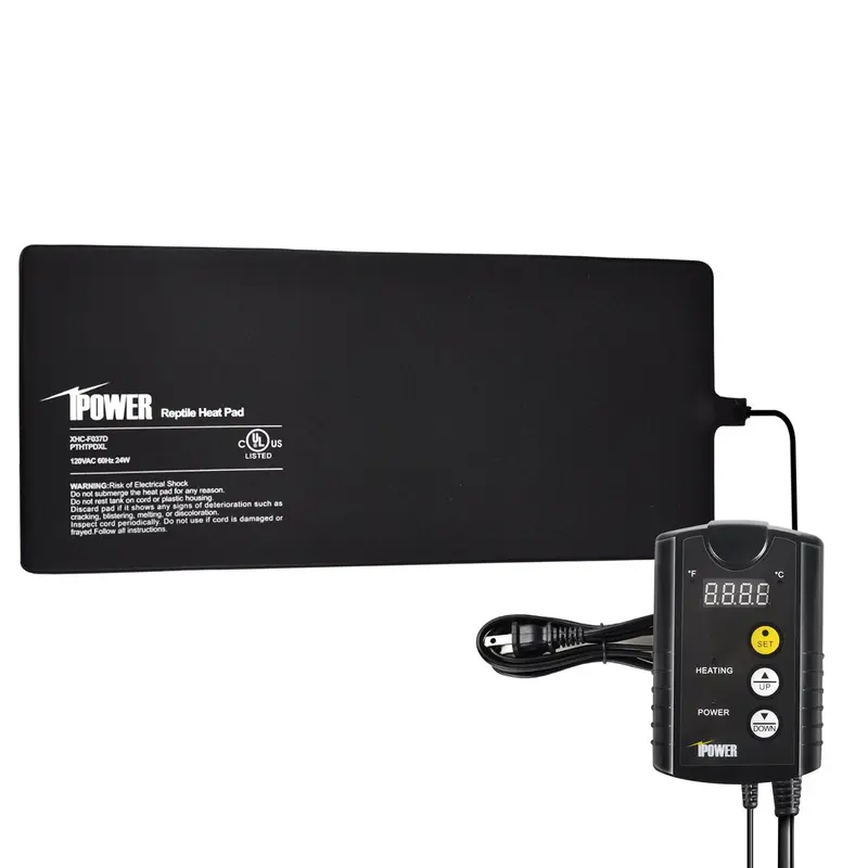 iPower Under Tank Heat pad and Digital Thermostat Combo Set for Reptiles
