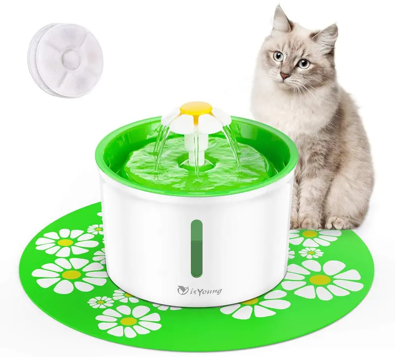 isYoung Fuente para gato, 1,6 L, fuente automática de agua para mascotas, dispensador de agua para mascotas, fuente de cuidado de la salud para perros y gatos y fuente higiénica para perros