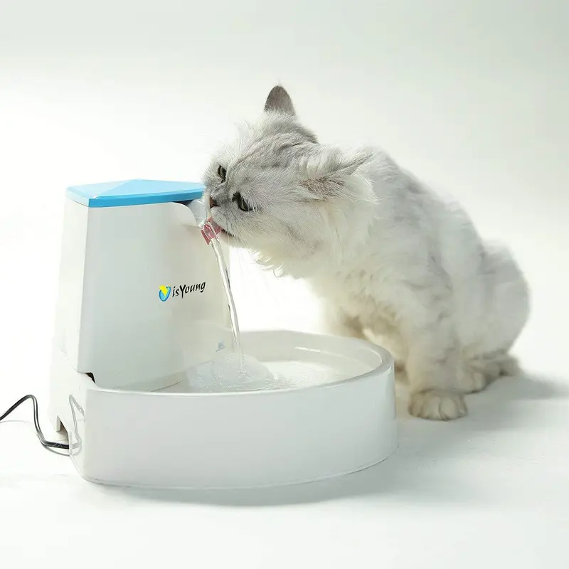 isYoung Fuente para mascotas, fuente de agua automática para perros y gatos, de 2,5 l