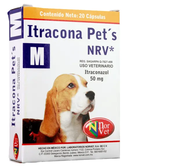 Itracona Pets NRV M 20 cápsulas ( Itraconazol 50 mg )
