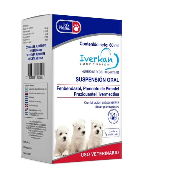 Iverkan Suspensión 60 ml ( Antiparasitario )