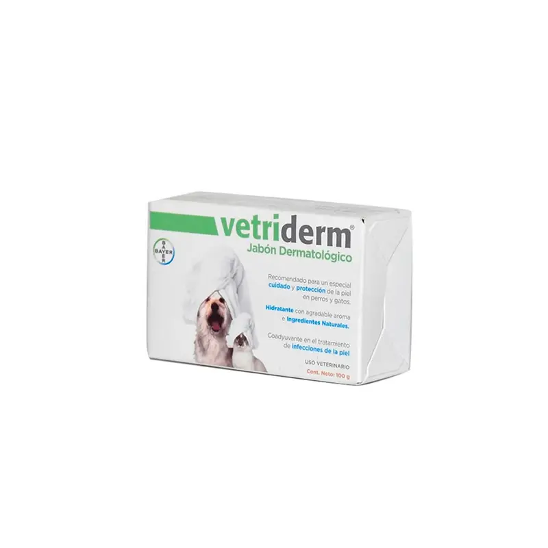 Jabón Dermatologico Vetriderm Para Perro Y Gato 100M