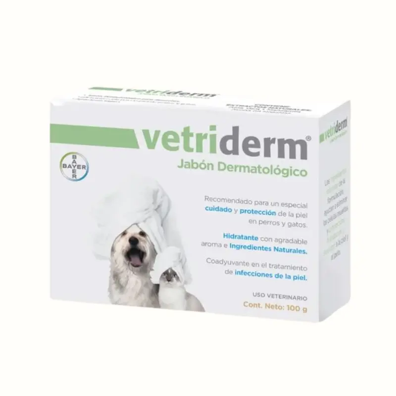 Jabón Dermatológico Vetriderm para Perros y Gatos